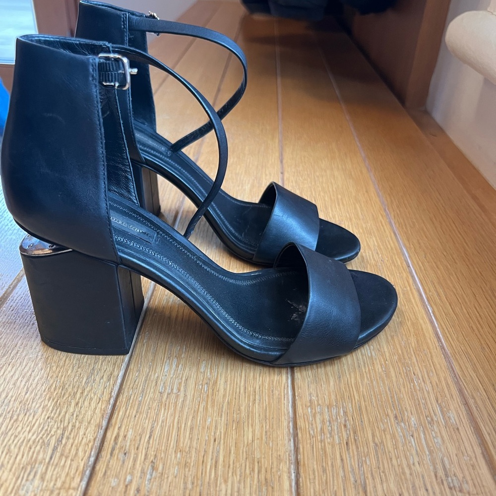 Alexander Wang Black Block Heel Sandals